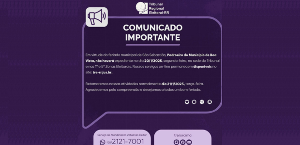 Card com fundo roxo, no canto esquerdo, uma ilustração de um megafone dentro de um retângulo bra...